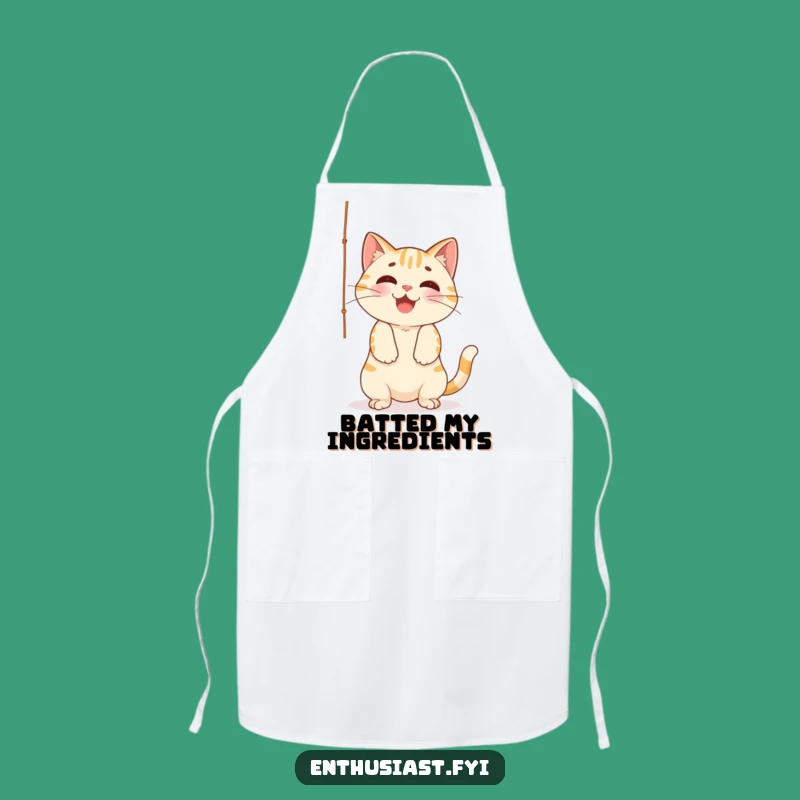 Funny Apron: Cat Batting String, Great Funny Gift for Kitchen Fun