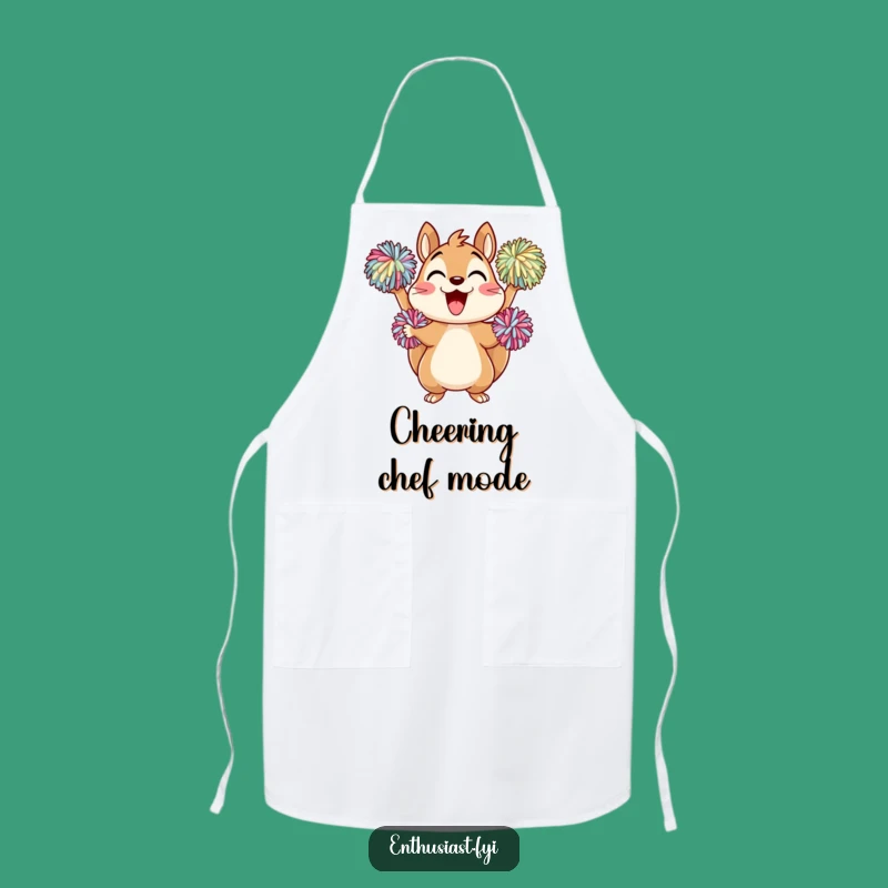 Funny Cheering Squirrel Apron: Cook with Enthusiasm, Hilarious Funny Gift