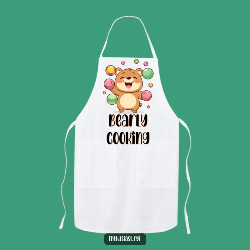 Funny Apron: Juggling Bear Chef, Hilarious Protection for Busy Cooks