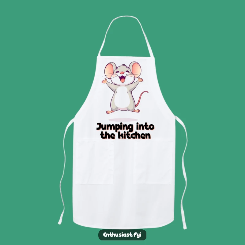 Funny Mouse Excitement Apron: Cook with Boundless Joy