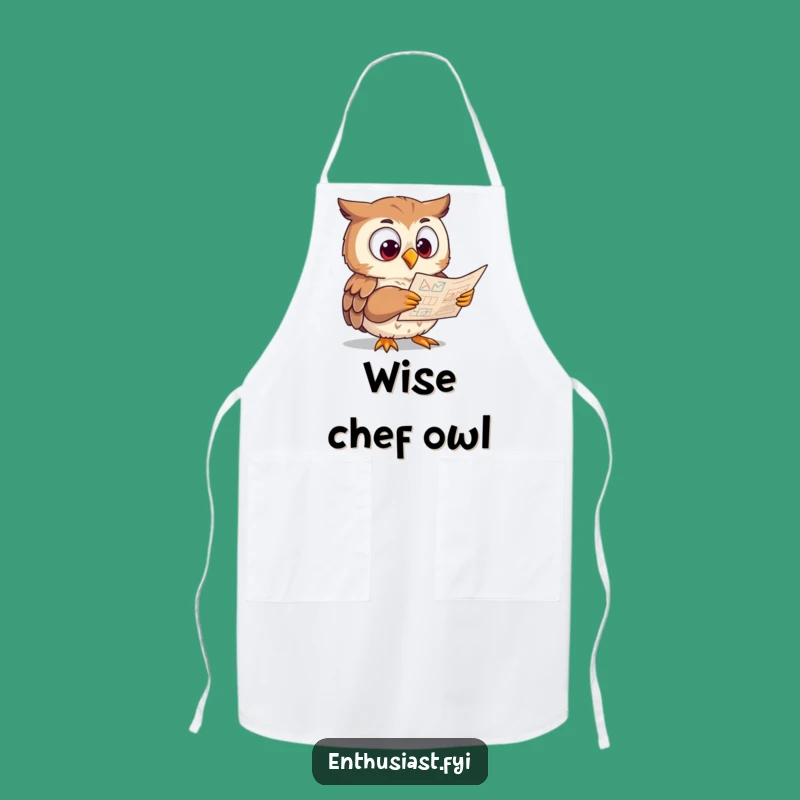 Funny Apron: Study Owl Scholar, Hilarious Protection for the Curious