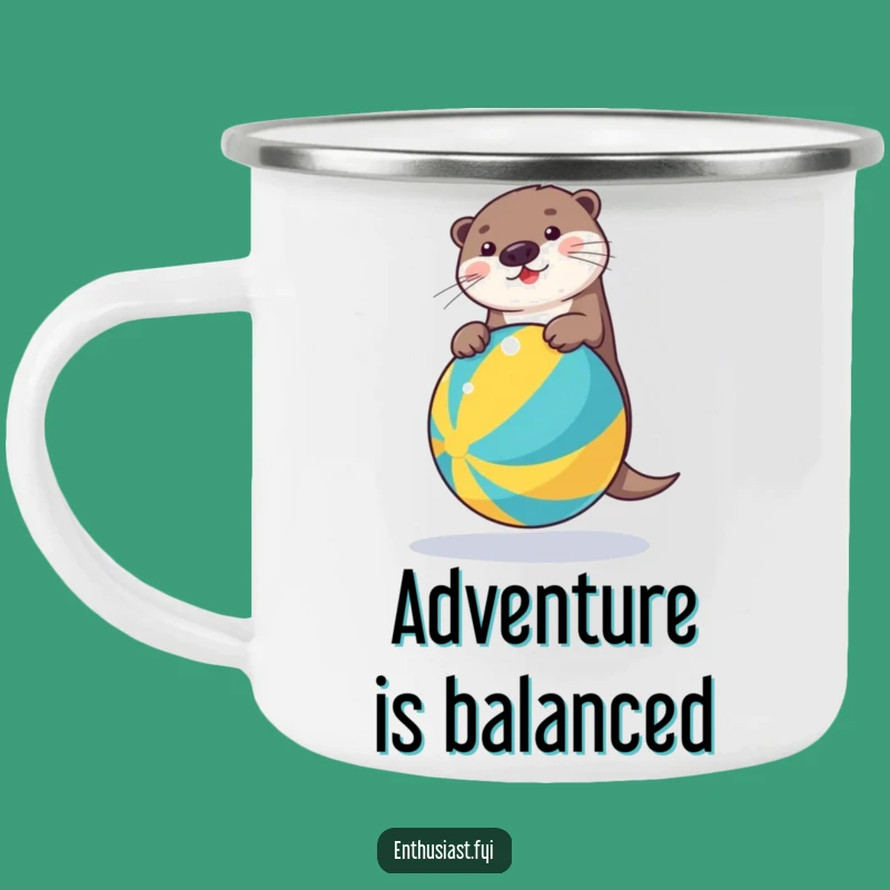 Funny Otter Beach Ball Camping Mug: Adventure-Ready Hilarious Drinkware