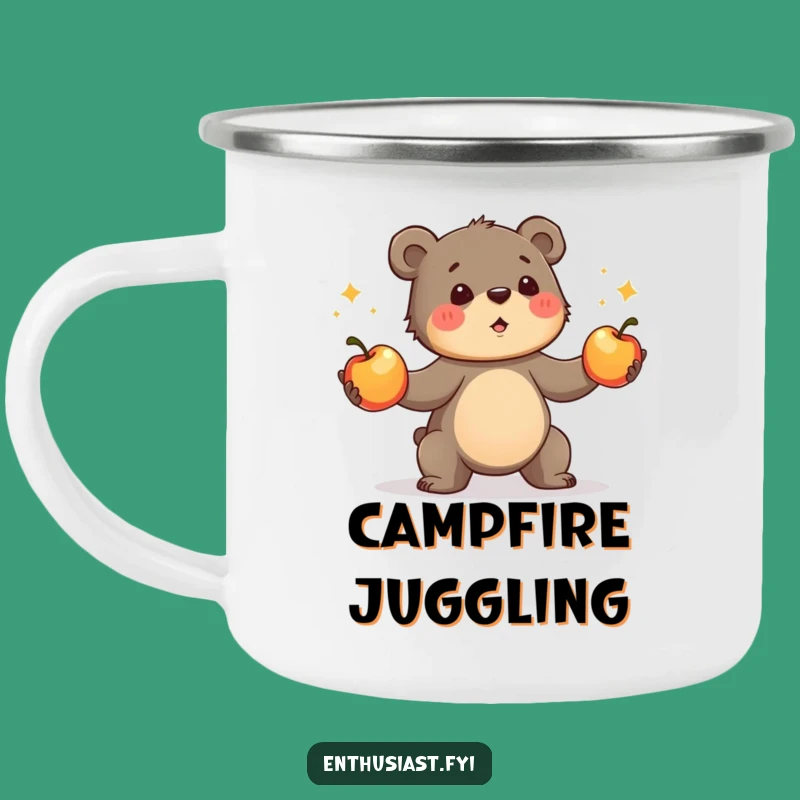 Funny Bear Cub Camping Mug - Juggler's Cup - Great Funny Gift!