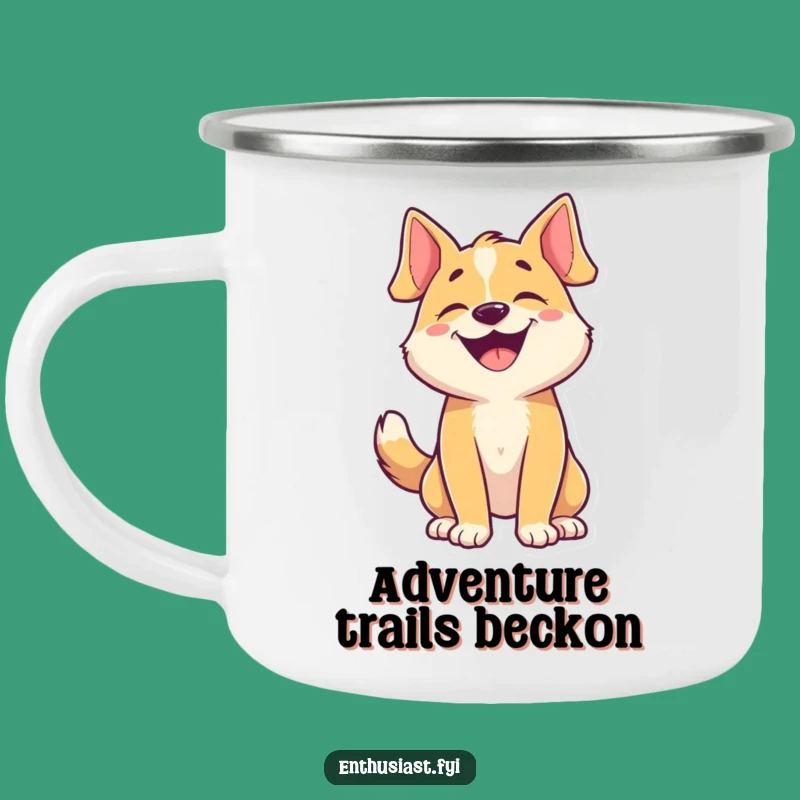 Funny Dog Barking Camping Mug: Sip Your Adventures with Canine Cheer!