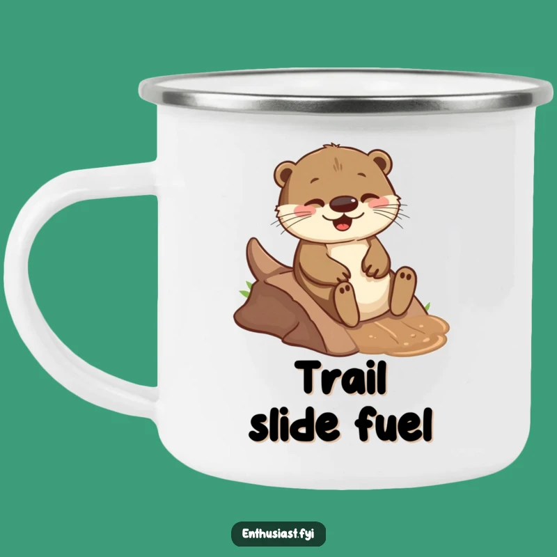 Funny Otter Slide Camp Mug: Joyful Play, Durable, Outdoor Adventure Gift