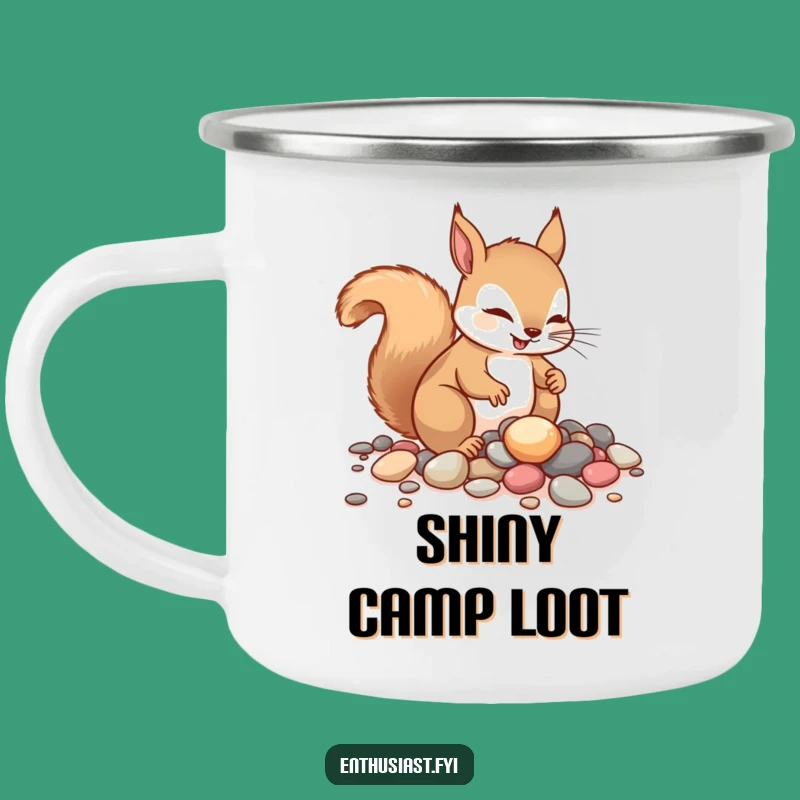 Funny Squirrel Camping Mug - Outdoor Pebble Collector Cup - Great Funny Gift!