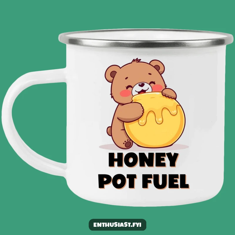 Funny Bear Honey Camping Mug: Enthusiastic Sweet Adventure Gift