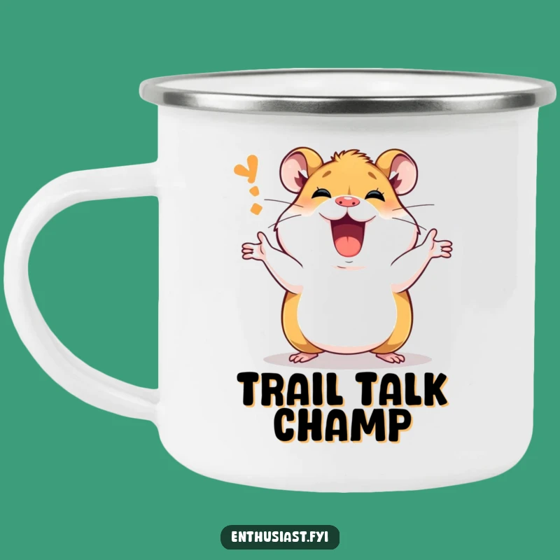 Funny Hamster Camping Mug: Passionate Explainer - Adventure Talk Gift!