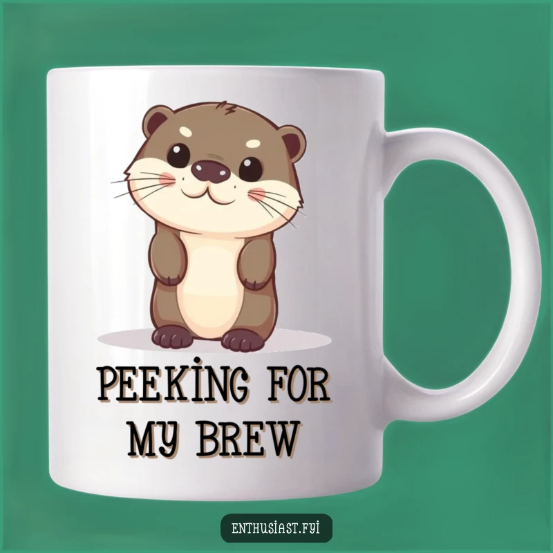 Funny Curious Otter Mug: Perfect Peek-a-Boo Gift for Otters