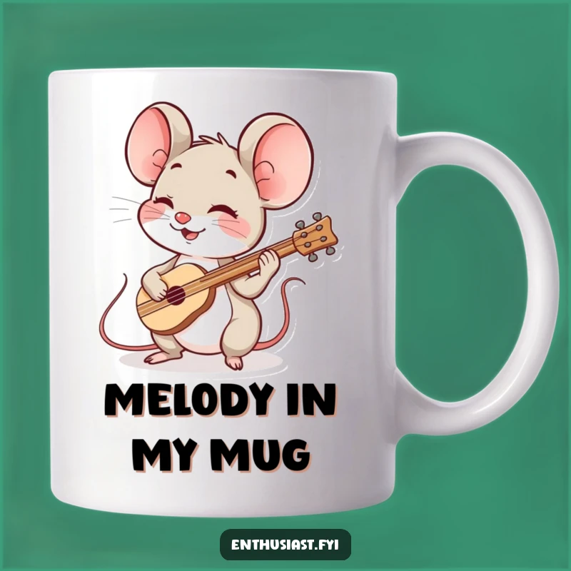Funny Mouse Musician Mug: Cheerful Tunes for a Happy Morning