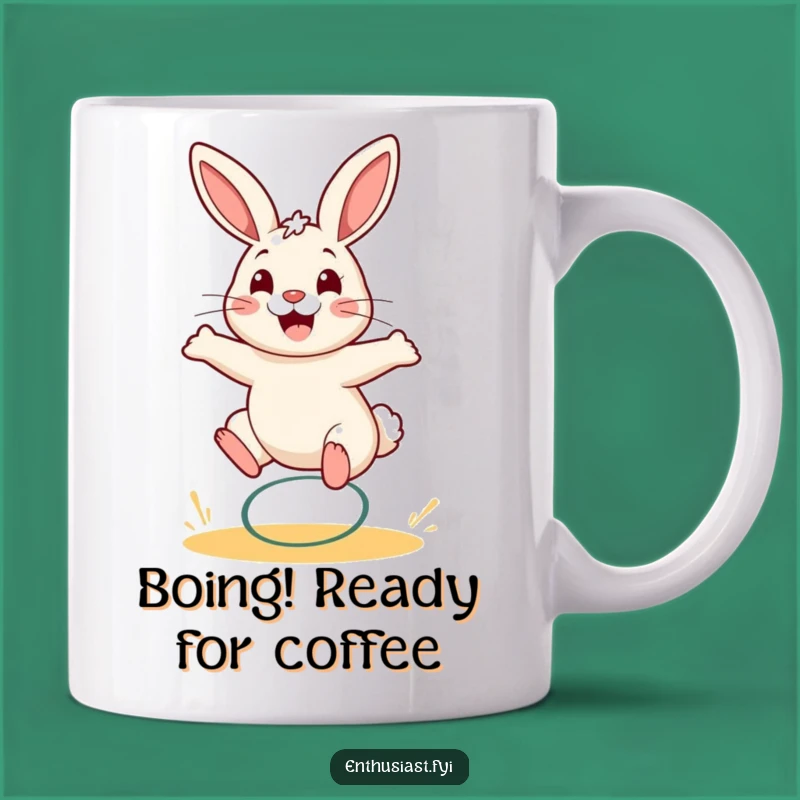 Funny Rabbit Spring Bounce Mug: A Cheerful Gift for Bunny Lovers