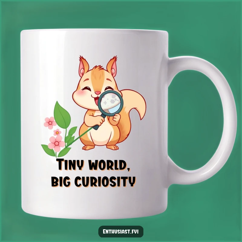 Funny Squirrel Magnifying Flower Mug - A Hilarious Gift for Nature Lovers