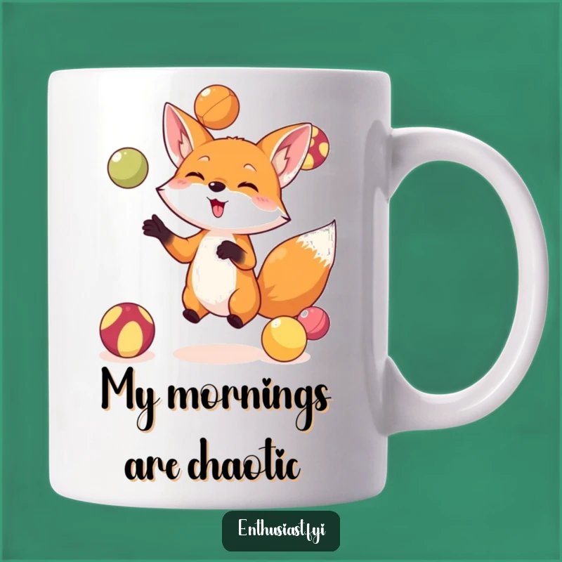 Funny Fox Juggling Balls Mug: A Hilarious Gift for Circus Lovers and Ball Enthusiasts