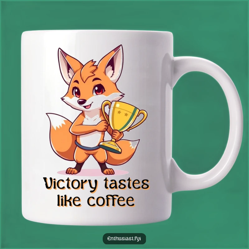 Funny Fox Trophy Winner Mug: A Hilarious Gift for the Champion in Your Life