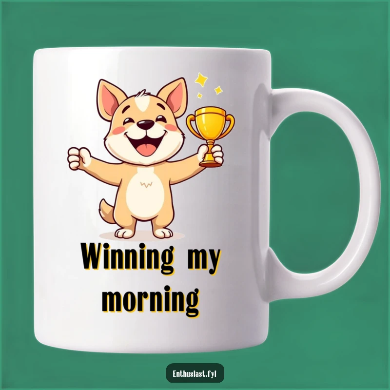 Funny Dog Winner Mug - Celebrate Victories with This Hilarious Gift!
