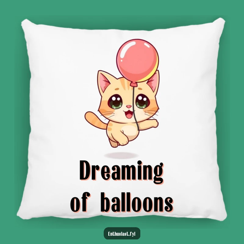 Funny Cat Balloon Pillow: Cozy Character Comfort, Charming Accent for Cat Lovers