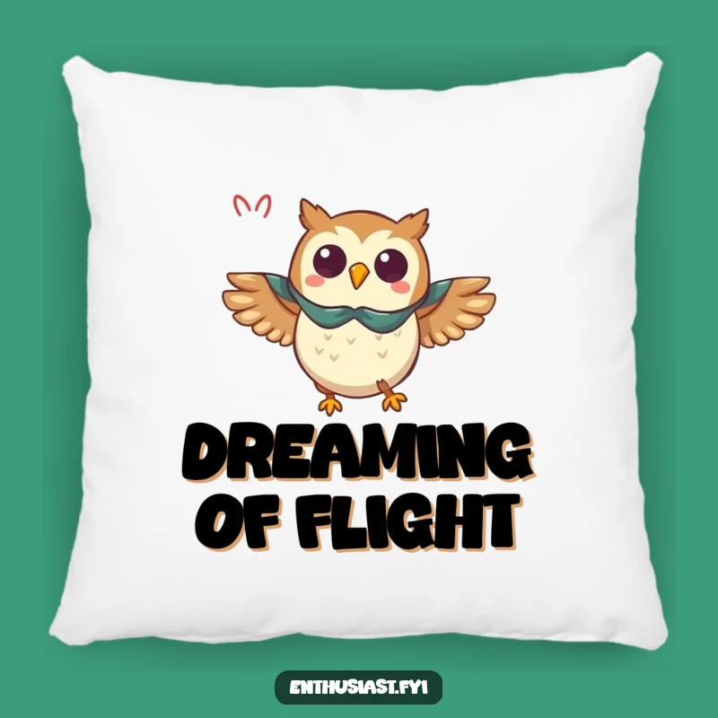 Funny Owl Cape Pillow - Cozy Comfort with a Triumphant Flight