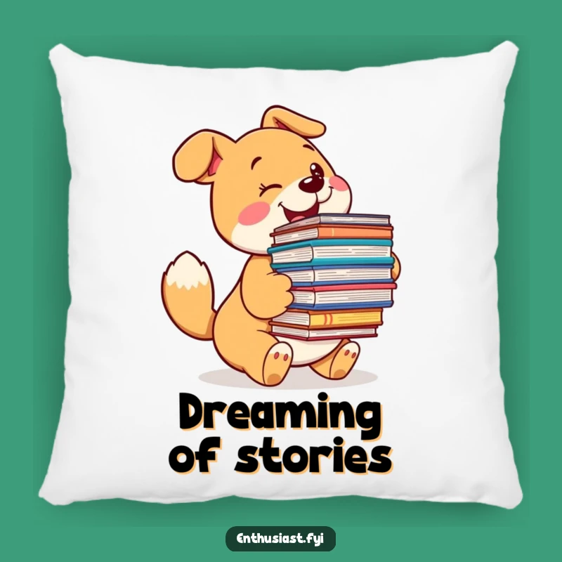 Funny Dog Book Pillow: Cozy Reading Companion, Hilarious & Adorable Funny Gift for Book Nerds