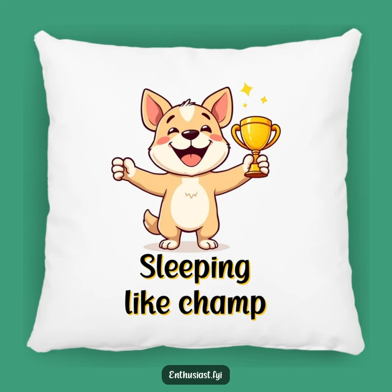 Funny Dog Winner Pillow - Huggable Joy & Trophy-Worthy Comfort!