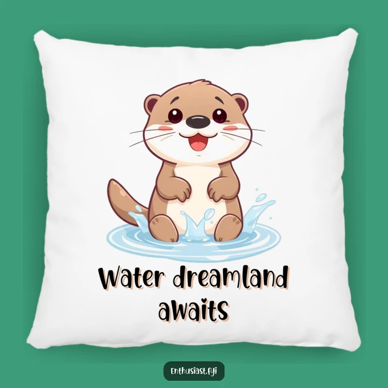 Funny Otter Pillow: Cuddle Up with This Happy Character's Playful Vibes