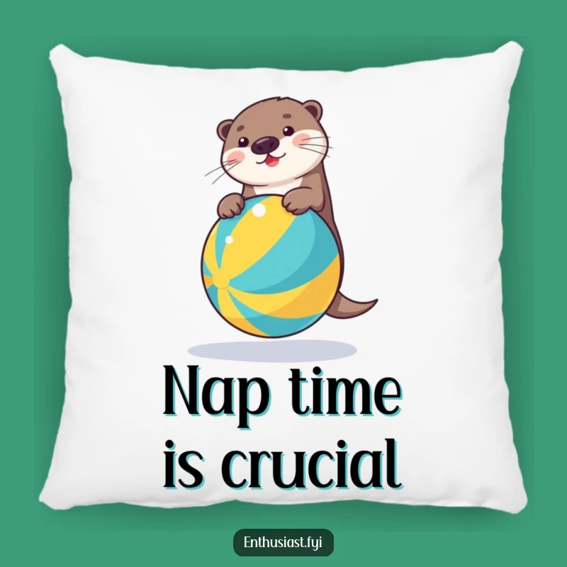 Funny Otter Beach Ball Pillow: Comfy Cuteness and Hilarious Decor