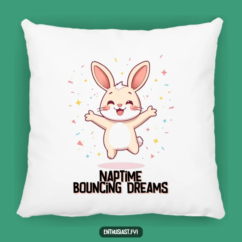 Funny Rabbit Joy Pillow: Soft & Cozy Playful Leaping Gift