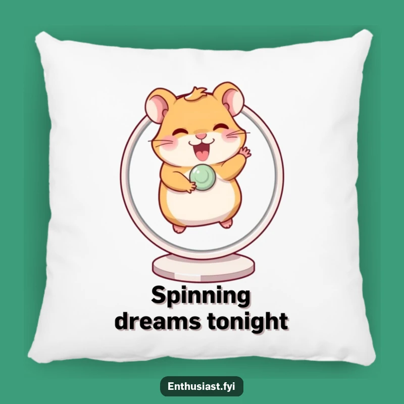 Funny Hamster Wheel Pillow: Giggling Comfort Cushion, Humorous Home Decor Gift