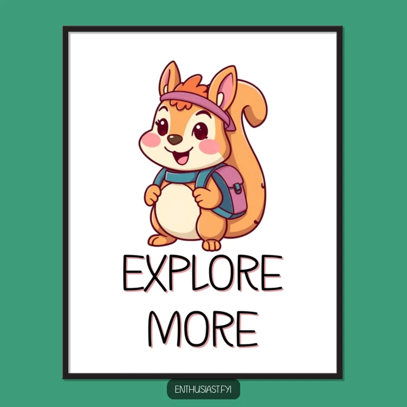 Funny Squirrel Adventure Digital Art: Download Hilarious Explorer Art Instantly