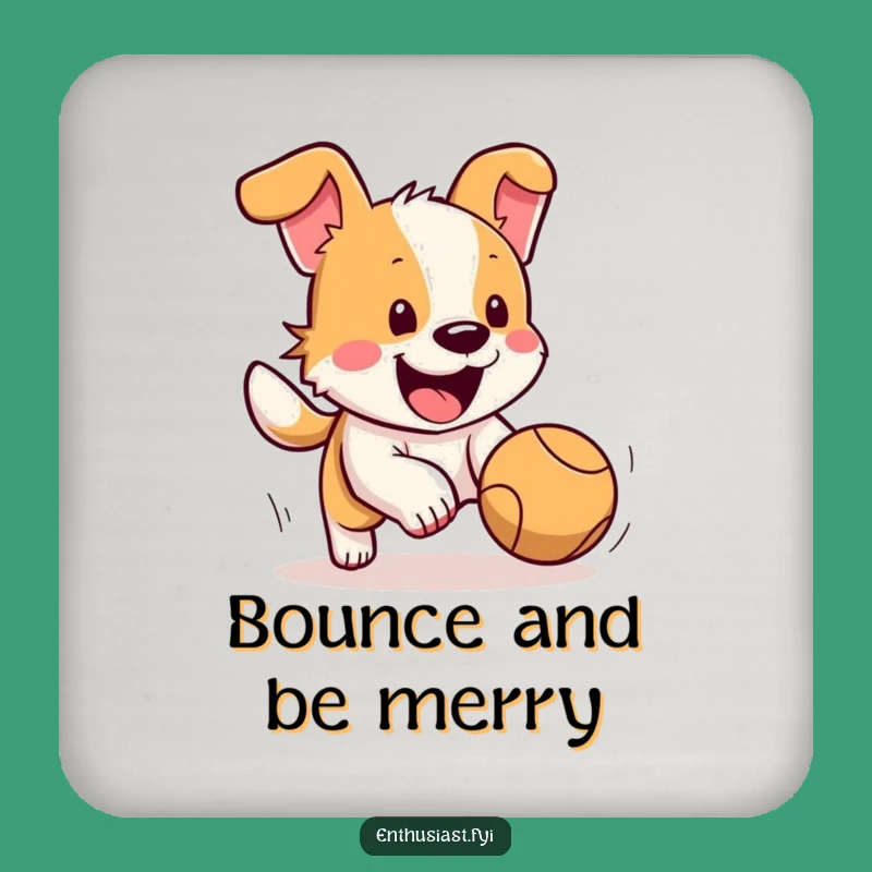 Funny Dog Coaster: Protect Surfaces with a Happy Pup, Unique Gift