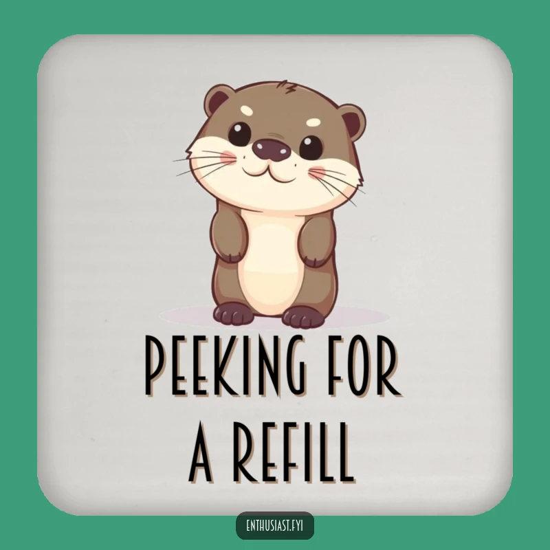 Funny Curious Otter Coaster: Protect Surfaces with Charm