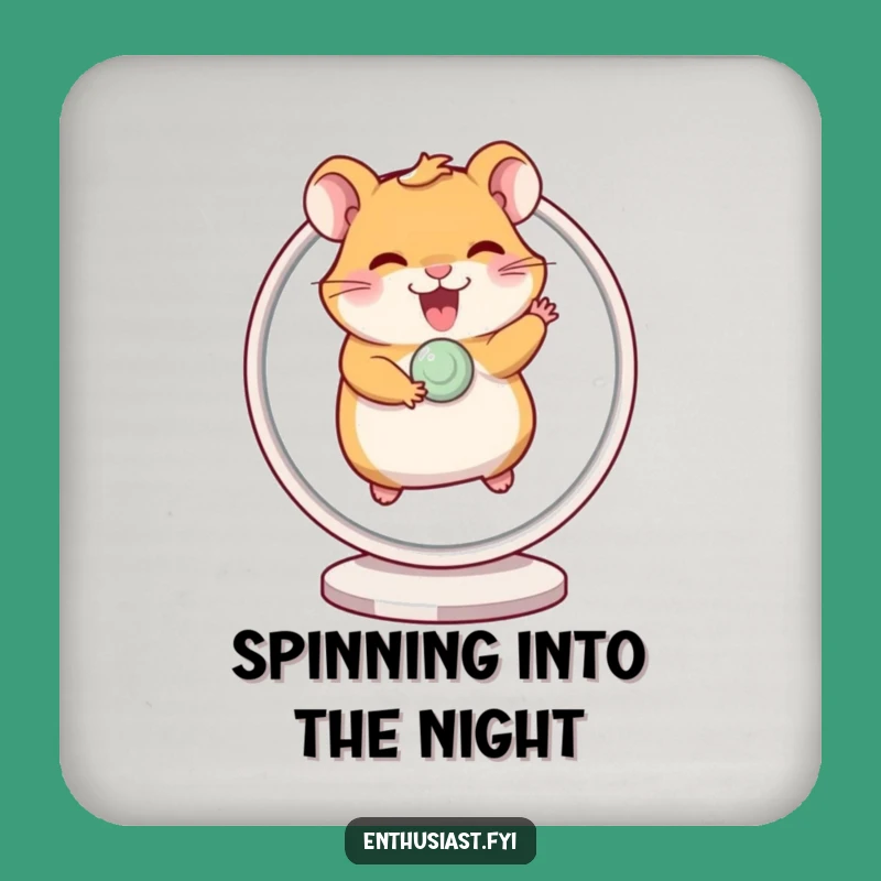 Funny Hamster Wheel Coaster: Protect Surfaces With Giggling Energy, Gift Set