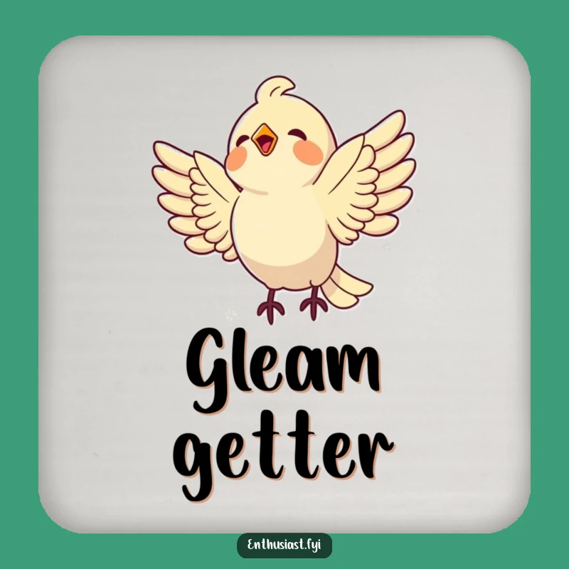 Funny Bird Coaster: Protect Your Table from Shiny Distractions!