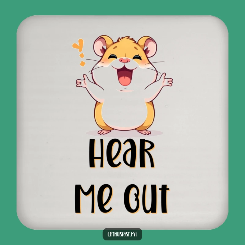Funny Hamster Coaster: Passionate Explainer - Protect with Passion Gift!