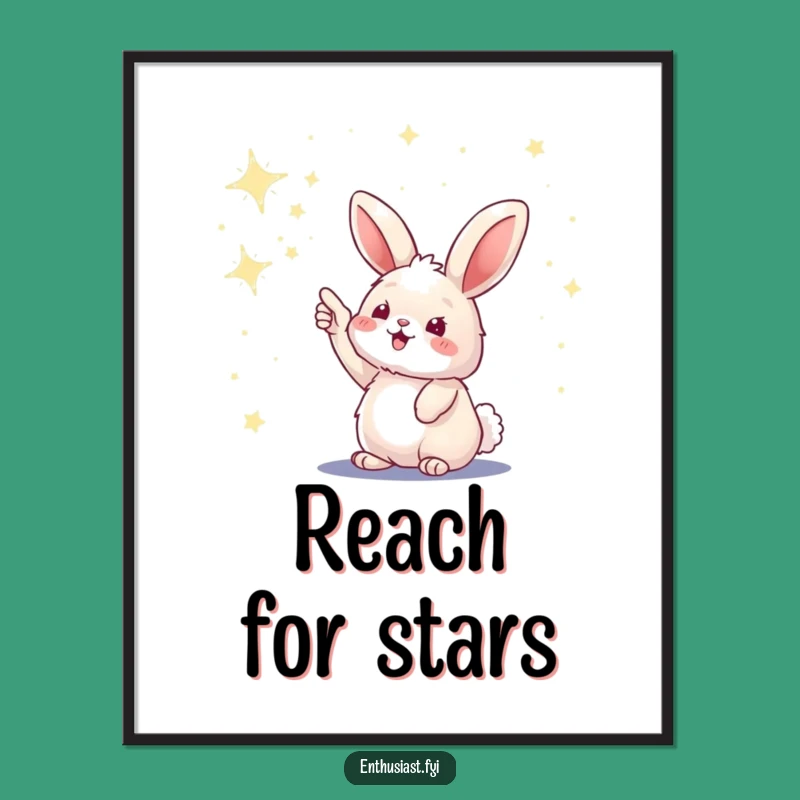 Funny Bunny Stargazing Poster: Hilarious Wall Art for Dreamers and Star Lovers