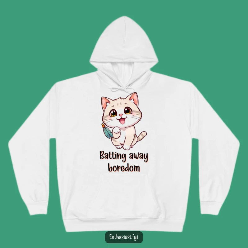 Funny Cat Hoodie: Cozy Kitty Batting Toy, Perfect Funny Gift for Pet Owners
