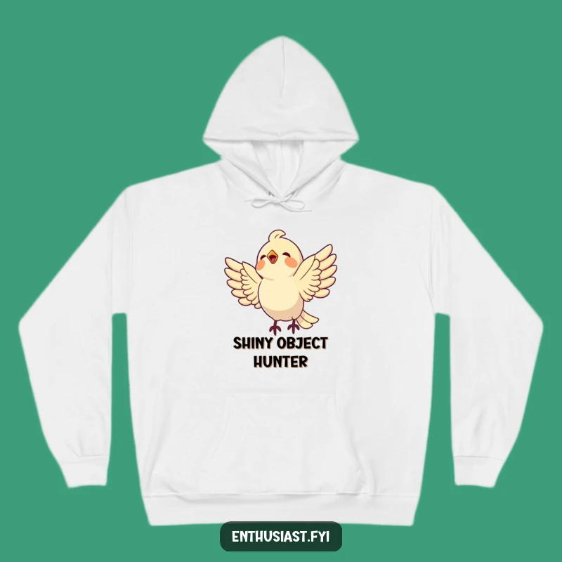 Cozy Funny Bird Hoodie: Warm Up with a Shiny Surprise!