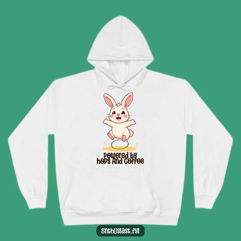 Cozy Funny Rabbit Spring Bounce Hoodie: Warmth and Laughter Guaranteed