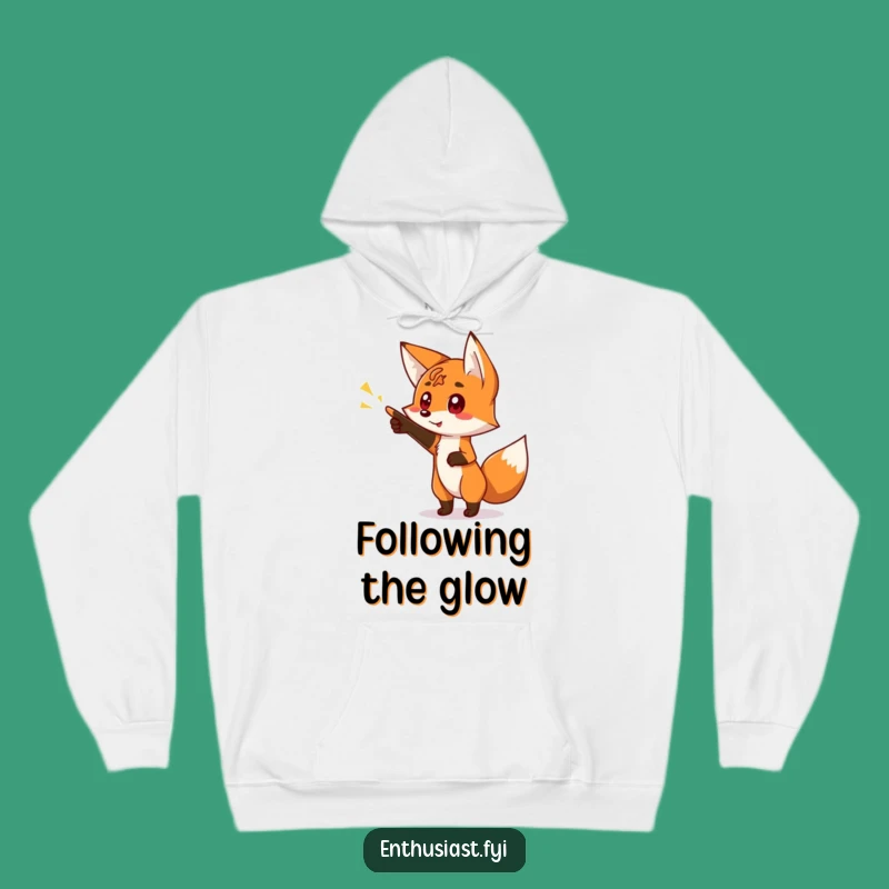 Funny Fox Explorer Hoodie: Cozy Curious Pointer Gift