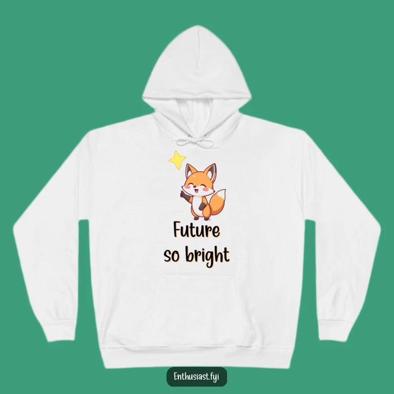 Funny Fox Star Hoodie: Cozy Enthusiastic Celestial Comfort Gift