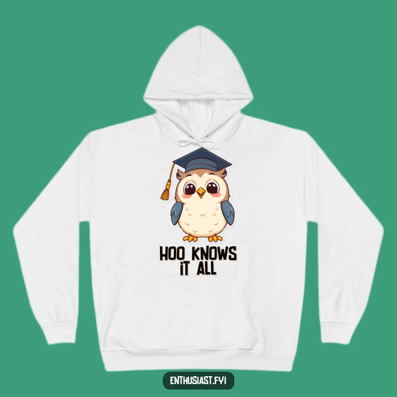 Cozy Owl Scholar Hoodie: Stay Warm and Wise with This Funny Graduation Gear