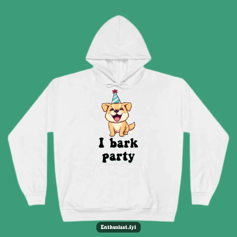 Cozy Funny Excited Dog Hoodie: Snuggle Up with Party Vibes - Awesome Gift!