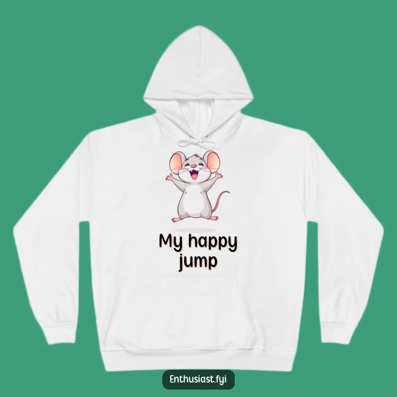Cozy Funny Mouse Excitement Hoodie: Snuggle Up with Joy