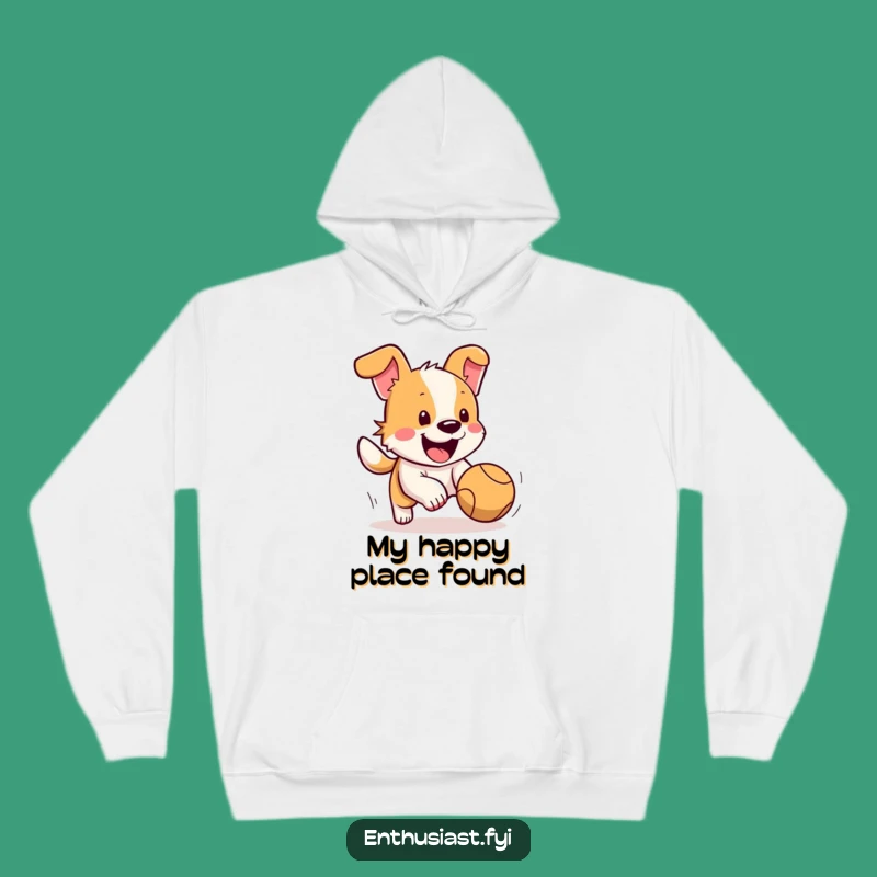 Funny Dog Hoodie: Cozy Pup Chasing Ball, Perfect Funny Gift for Pet Lovers