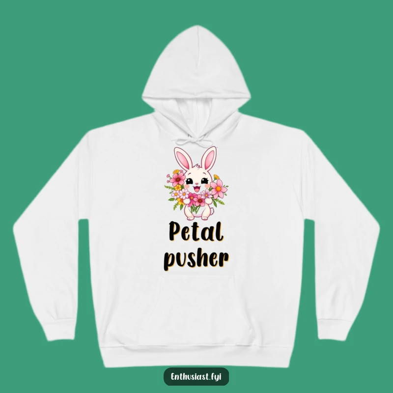 Cozy Funny Rabbit Garden Hoodie: Wrap Yourself in Happiness with this Floral Delight