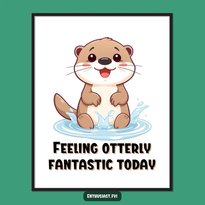 Free Printable Otter Wall Art: Whimsical Downloadable Decor for a Playful Space!