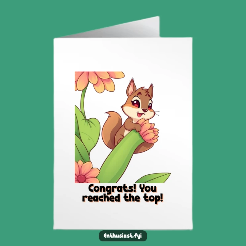 Free Printable Congrats Card: Squirrel Climber - Achiever's DIY Downloadable Gift