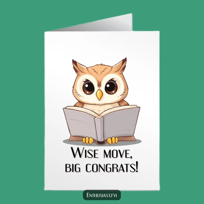 Free Printable Owl Congrats Card: Wise Reader Funny Downloadable Gift