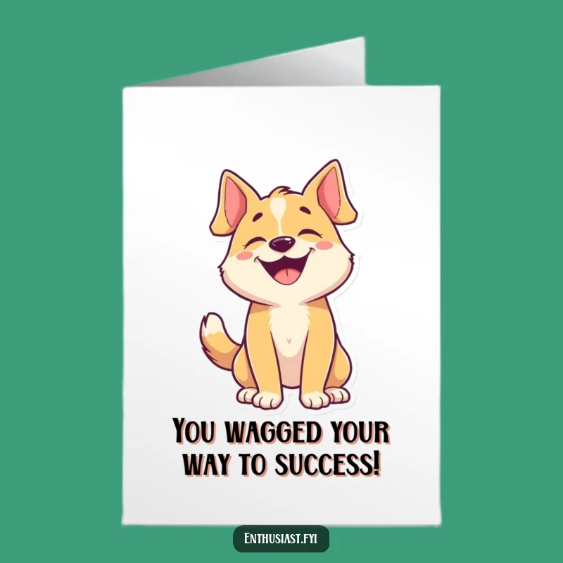 Free Printable Congrats Card: Happy Dog Barks for Your Amazing Achievement!