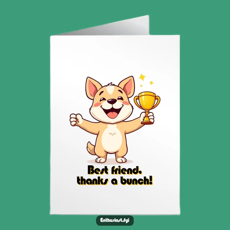 Free Printable Thank You Card: Dog Award Winner, Funny Downloadable