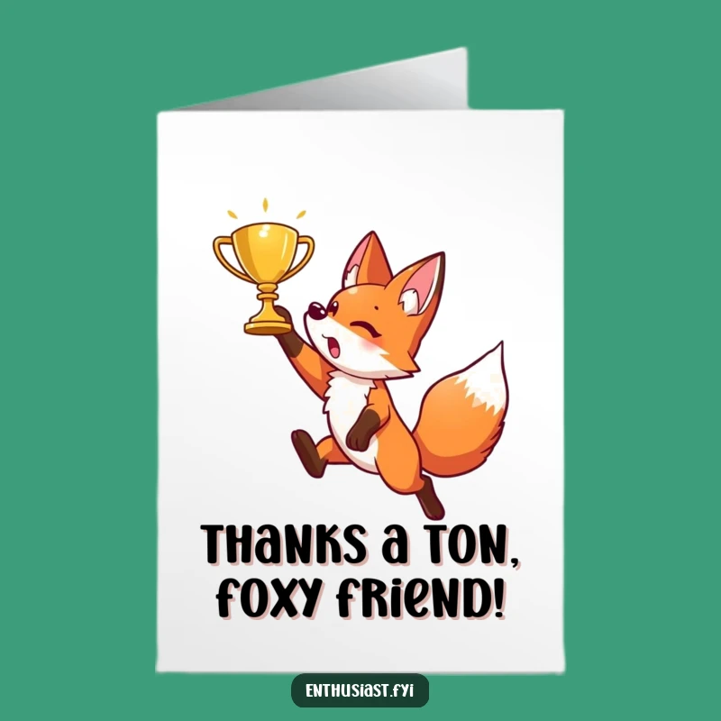 Free Printable Fox Thank You Card: A Winning Downloadable Gift of Gratitude!